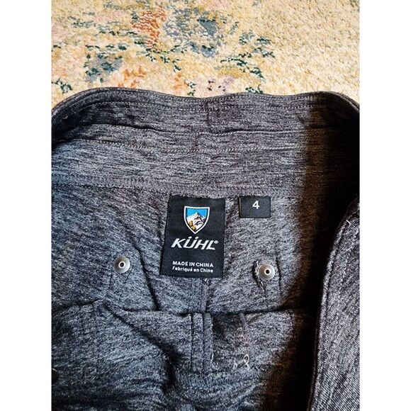 Kuhl Womens 4 Gray Nylon Polyester Blend Drawstring Hiking Shorts 4" Inseam - Picture 2 of 4